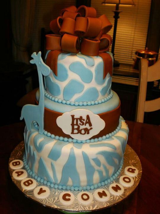 Baby Shower Giraffes Cake