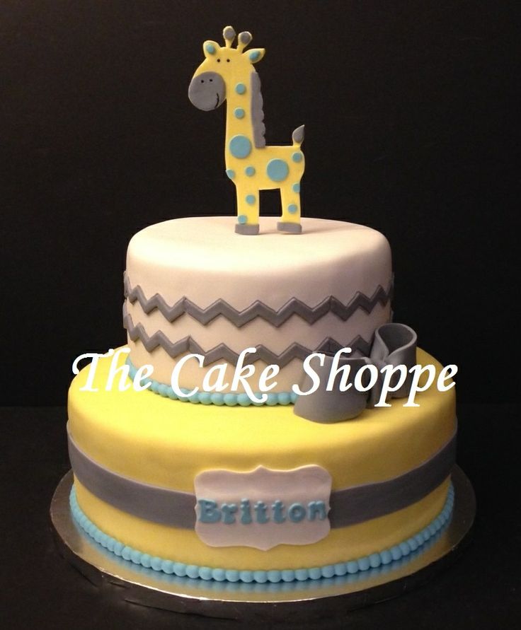 Baby Shower Giraffes Cake