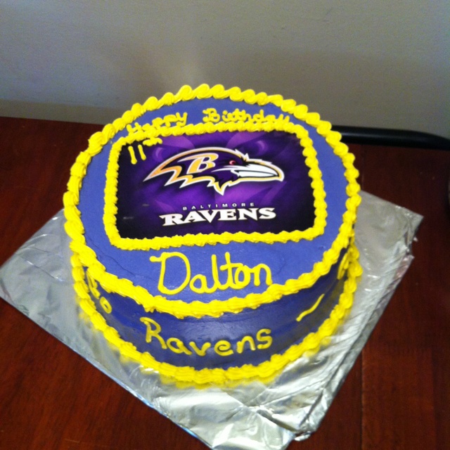 Baltimore Ravens Happy Birthday Cake
