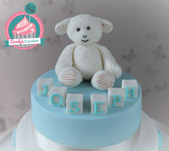 Baptism Cake with Lamb