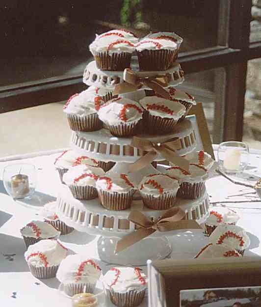 Baseball Grooms Cake Cupcakes