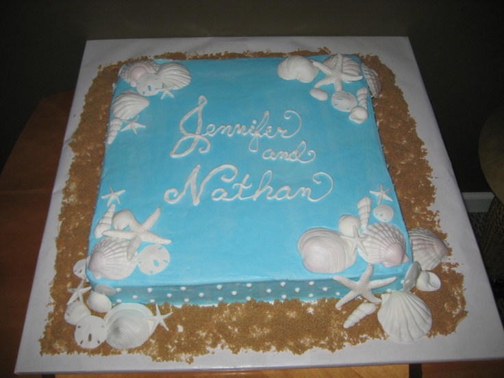 12 Beach Theme Wedding Sheet Cakes Photo Beach Theme Wedding Cake