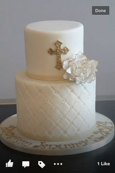 5 Photos of Baptism Cakes White N Gold 5 Photos of Baptism Cakes White N Gold
