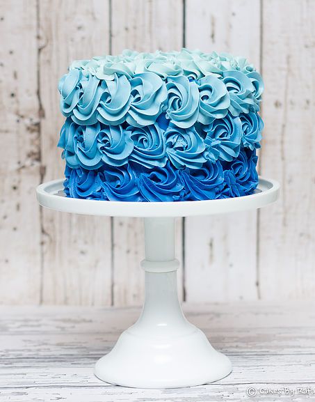 Blue and Pink Ombre Cakes