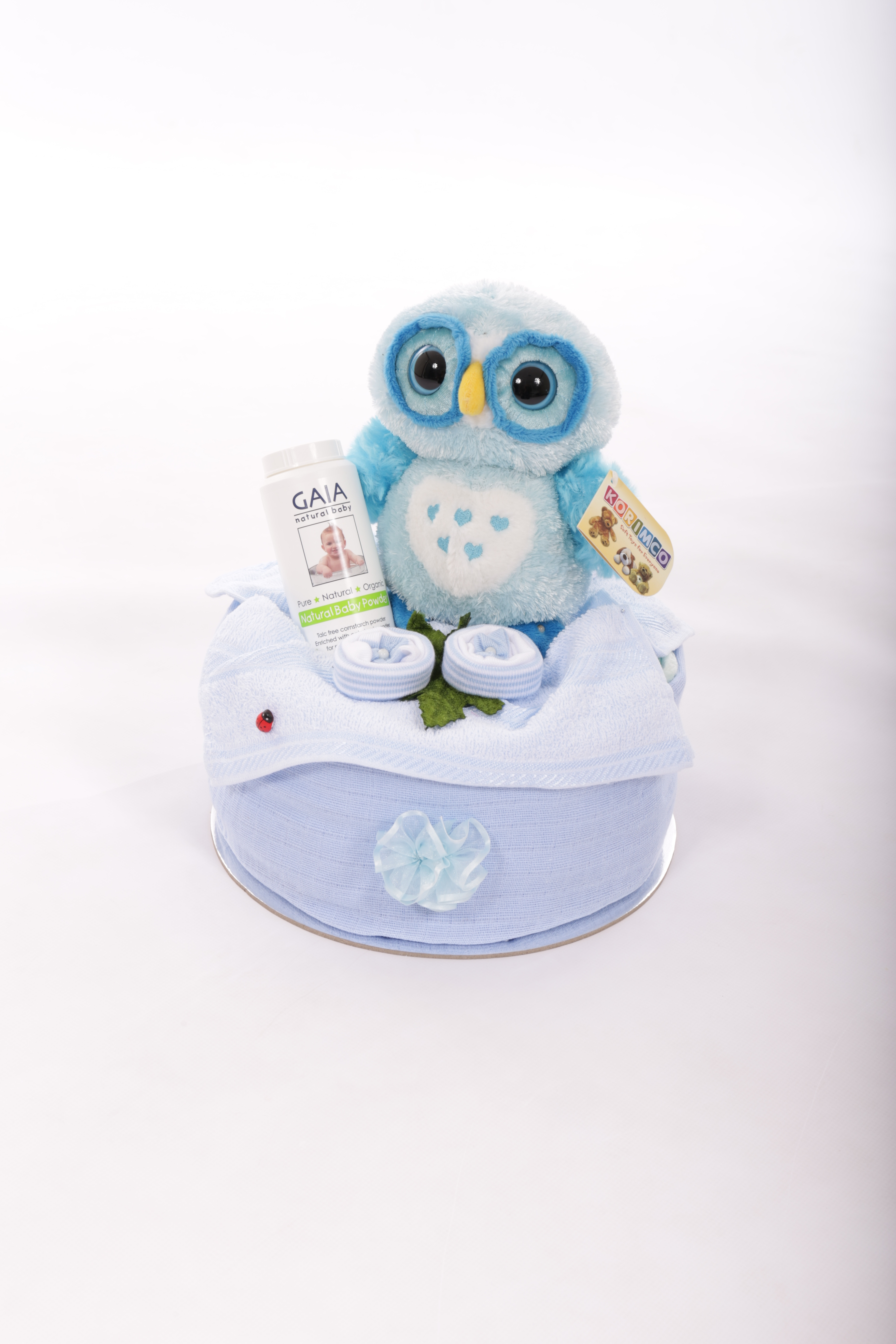 Blue and Pink Owl Cake