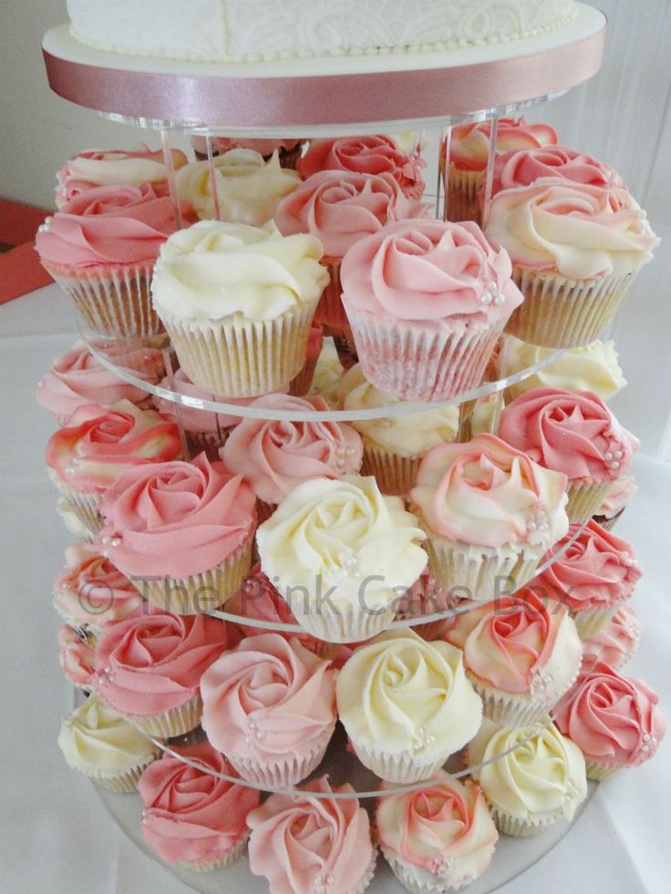 Blush Pink Wedding Cupcake Cakes