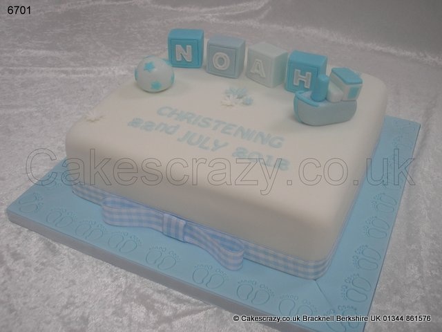 Boys Christening Cake