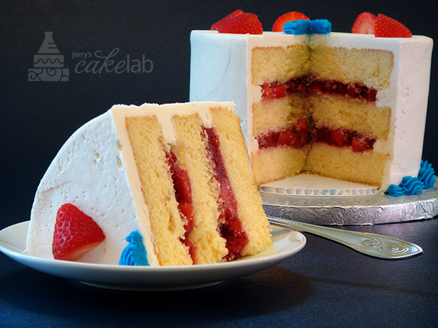Cake with Strawberry Filling