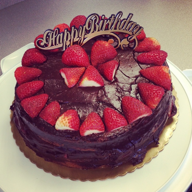 Chocolate Cake with Strawberry Filling