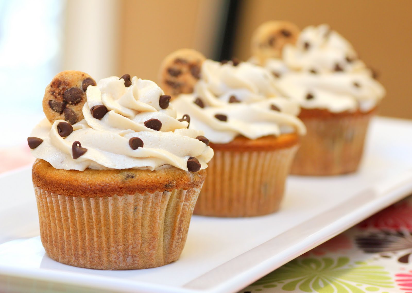 Chocolate Chip Cookie Dough Cupcakes