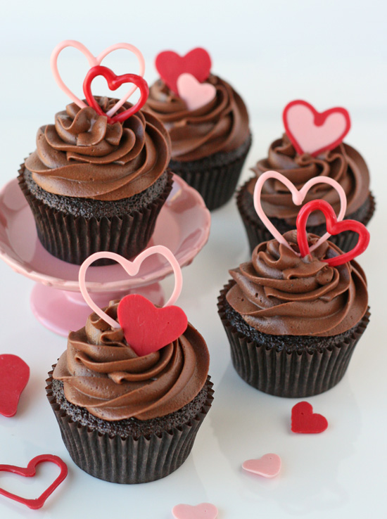 Chocolate Heart Cupcakes