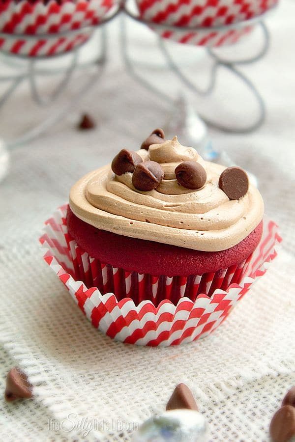 Chocolate Red Velvet Stuffed Cupcakes