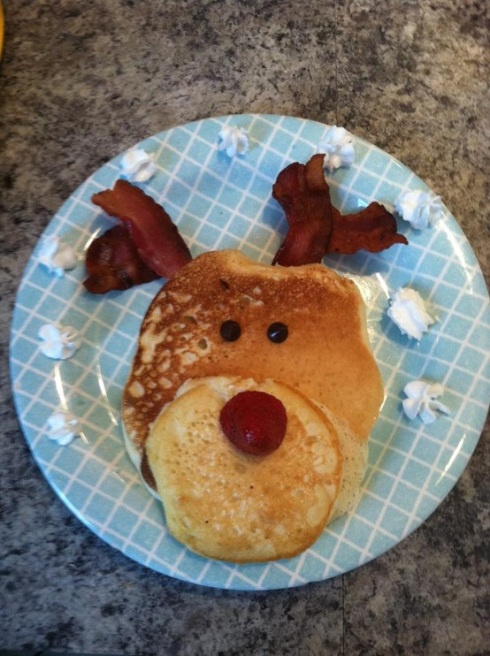 Christmas Reindeer Pancakes