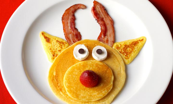 Christmas Reindeer Pancakes