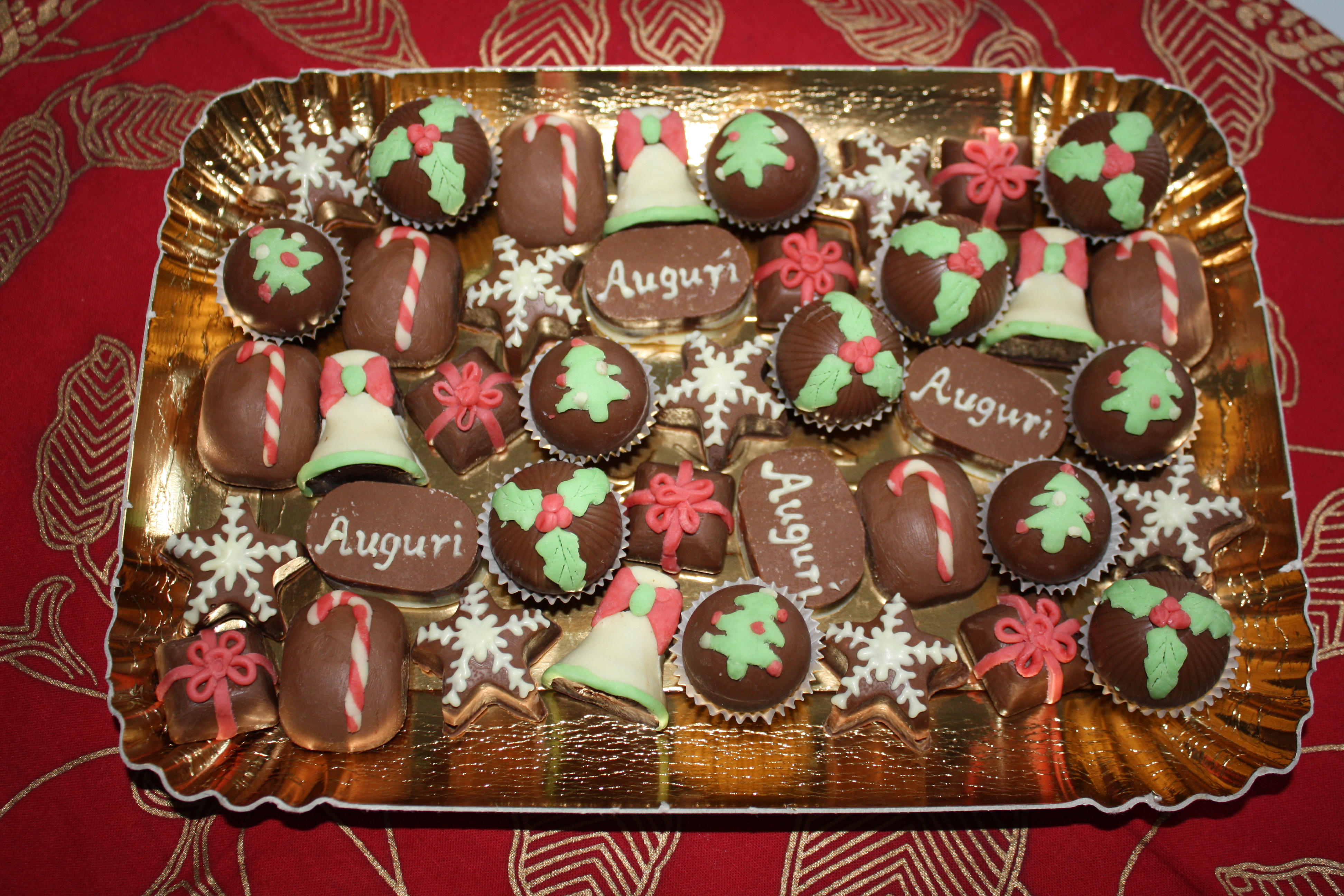 Christmas-themed Chocolate Cake