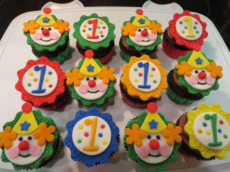 Circus Theme Birthday Party Cupcakes