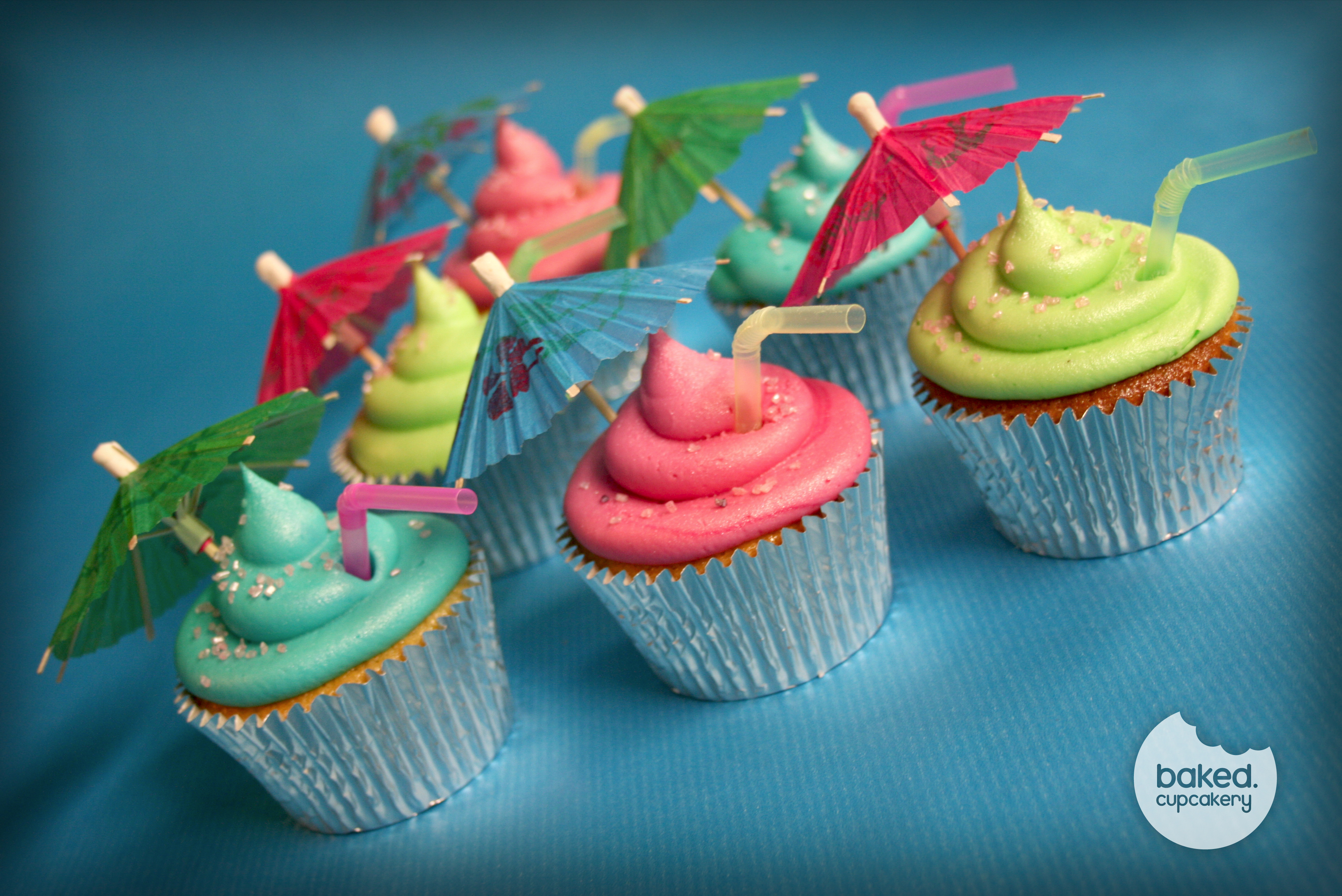 Cocktail Umbrella Cupcakes