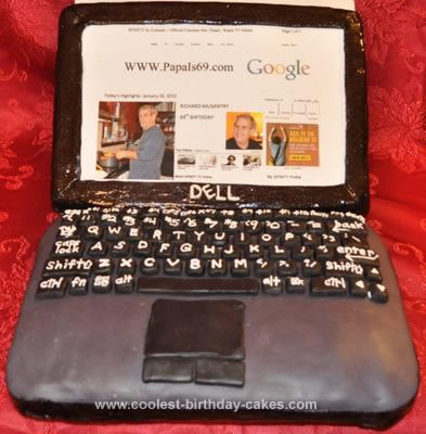 Computer Laptop Cake