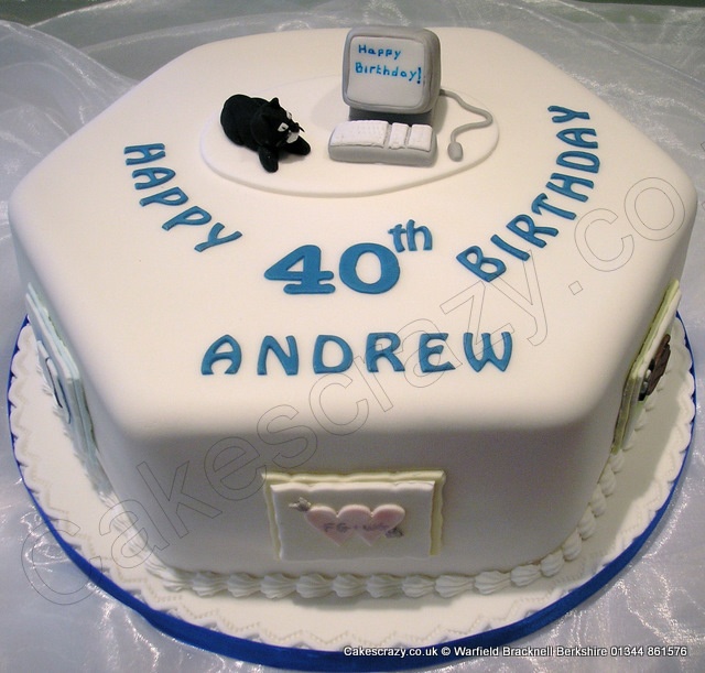 Computer Shaped Cake Computer Shaped Cake