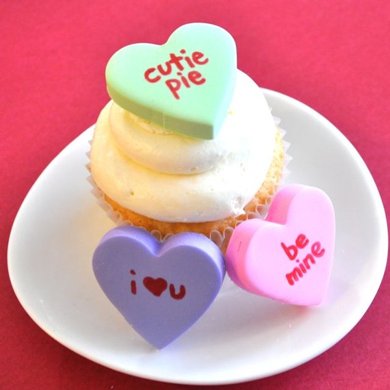 Conversation Hearts Cupcakes Fondant