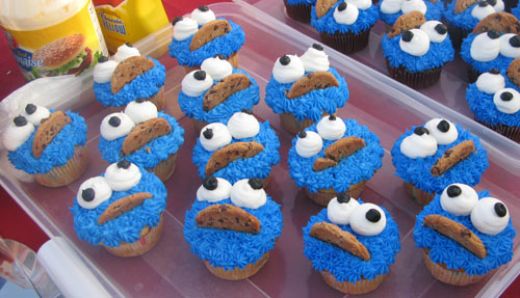 Cookie Monster Cupcakes