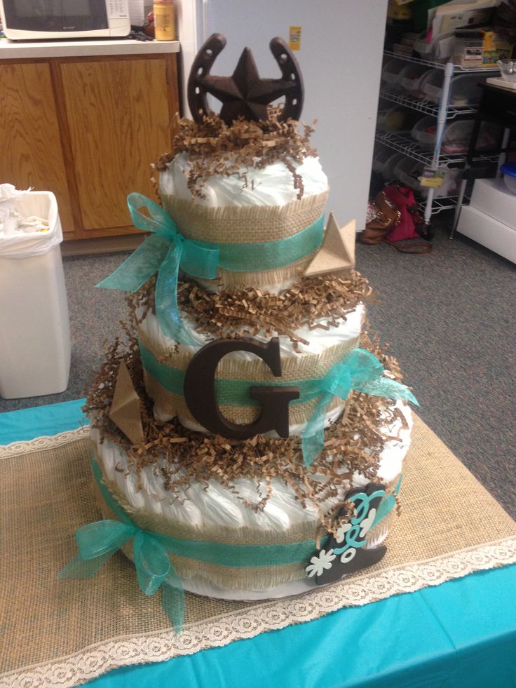 Country Boy Baby Shower Cake