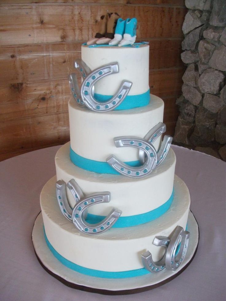 Country Western Theme Wedding Cakes