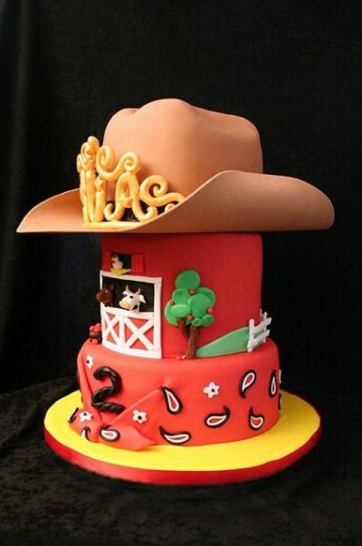 Cowboy Birthday Cake Girl
