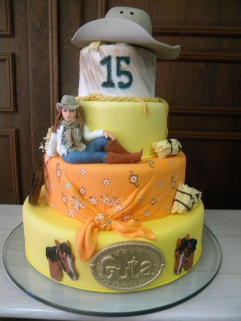 Cowgirl Birthday Cake