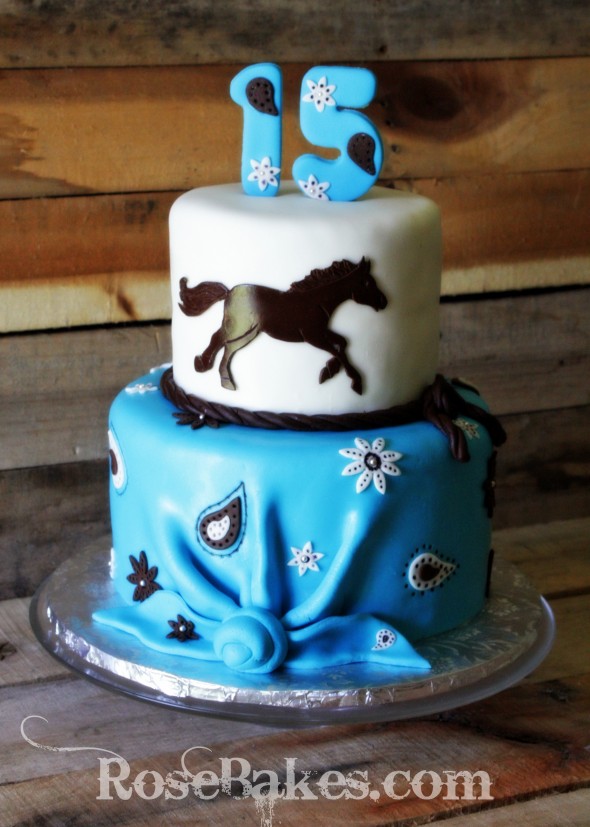 Cowgirl Horse Birthday Cake