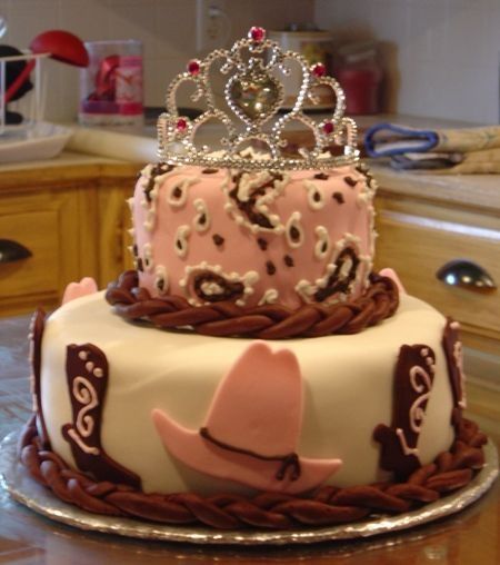 Cowgirl Princess Birthday Cake