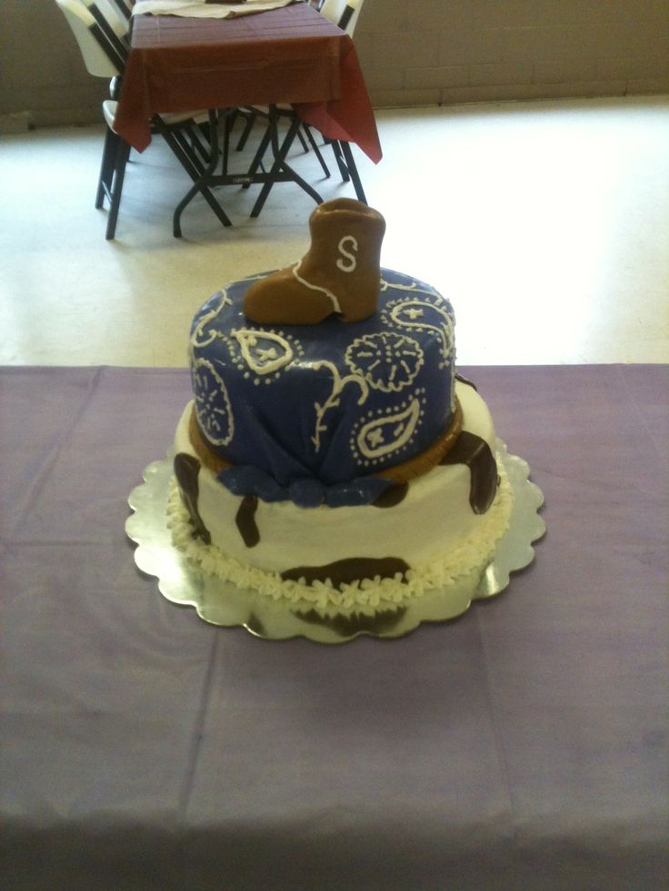 Cowgirl Western Sweet 16 Birthday Cake