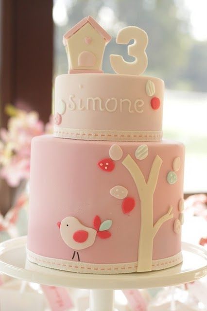 Cute Bird Birthday Cake