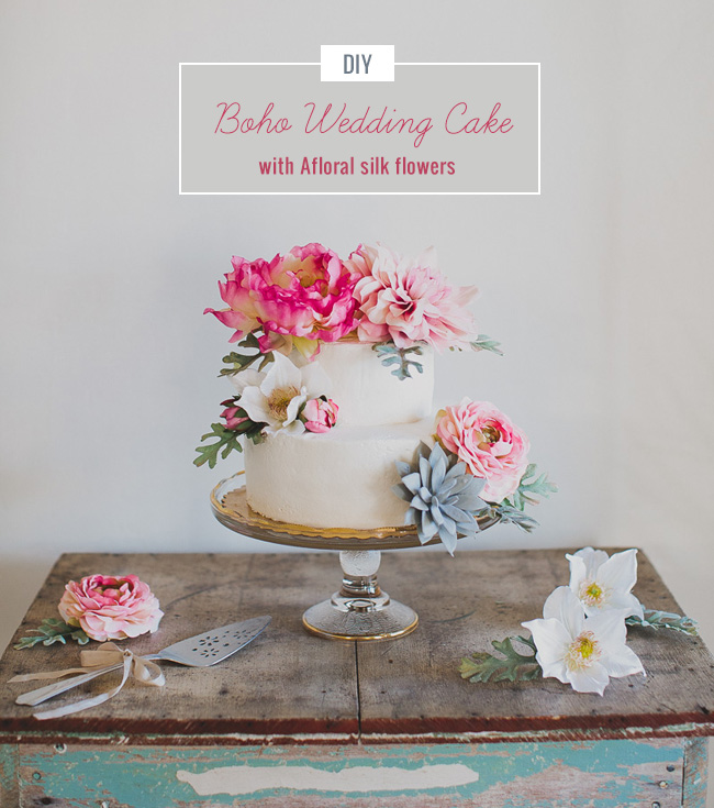 DIY Wedding Flowers for Cakes