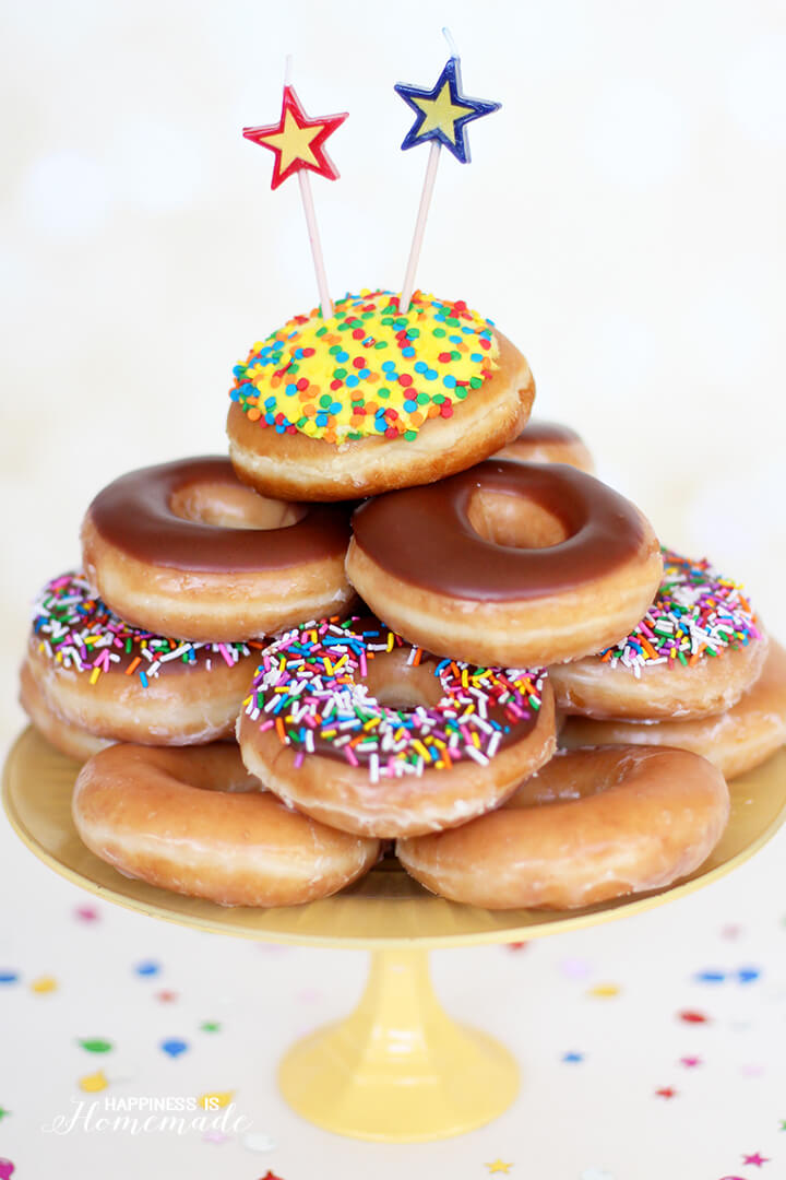 Donut Birthday Cake Donut Birthday Cake