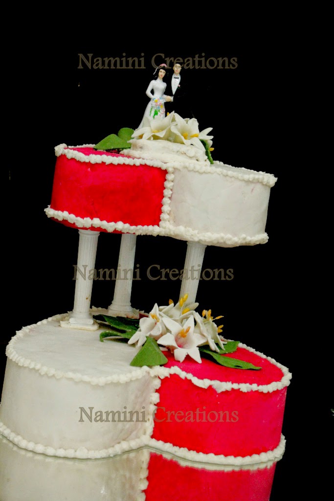 Double Heart Wedding Cake