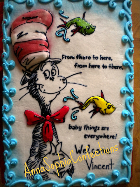 Dr. Suess Baby Shower Sheet Cake