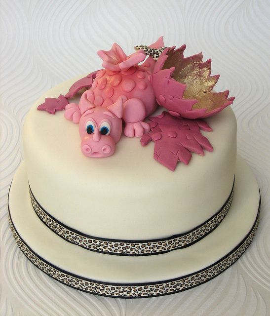 Dragon Baby Shower Cake