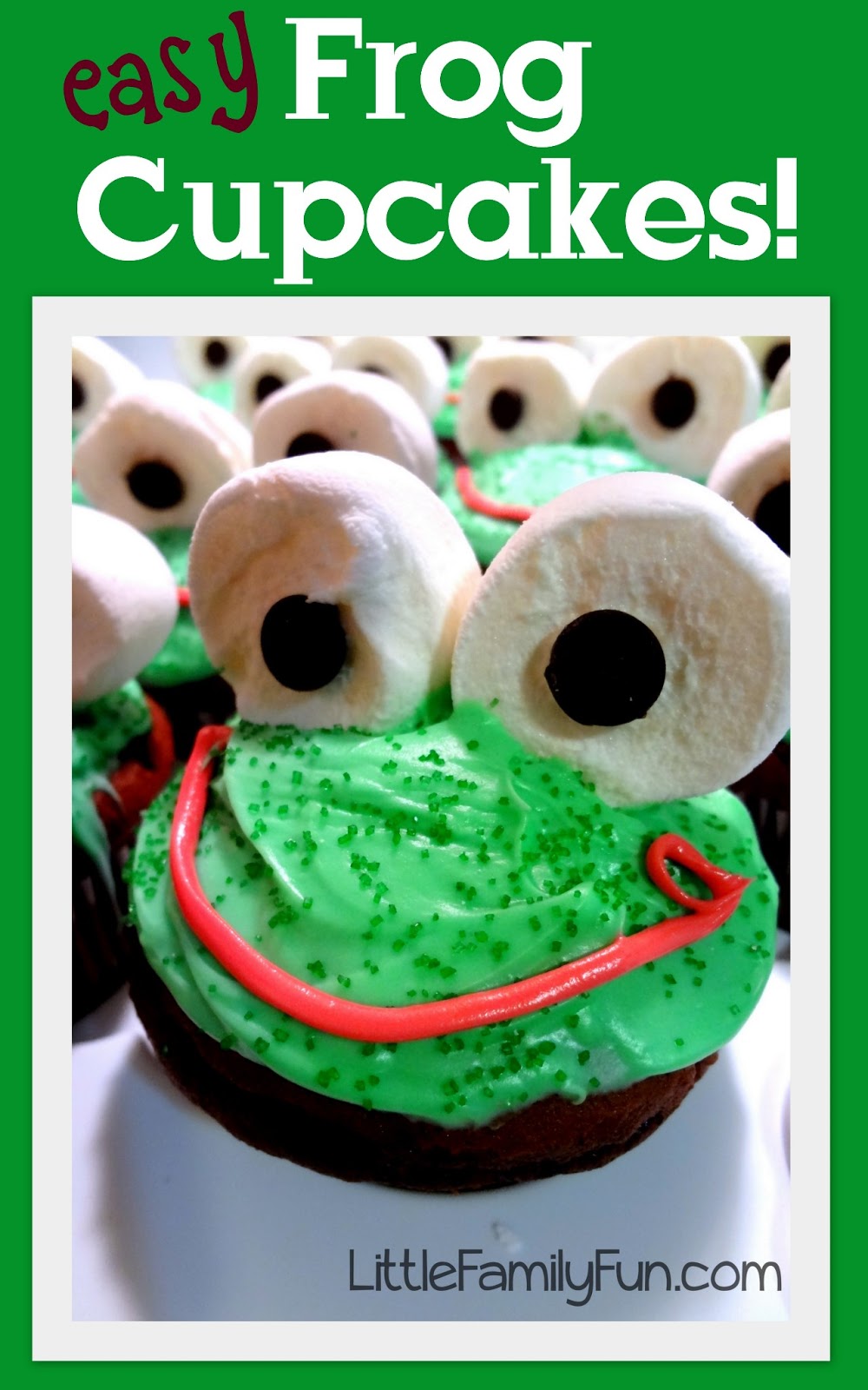 Easy Frog Cupcakes
