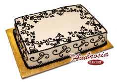 Elegant Birthday Sheet Cake Elegant Birthday Sheet Cake