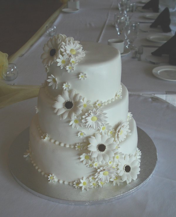 Fake Wedding Cake with Flowers