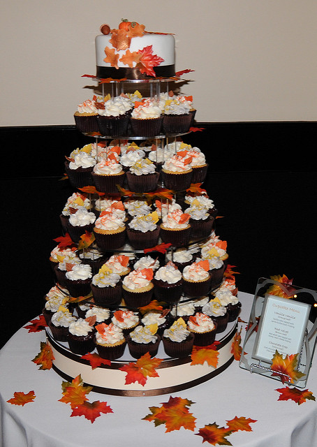 Fall Wedding Cupcake Tower