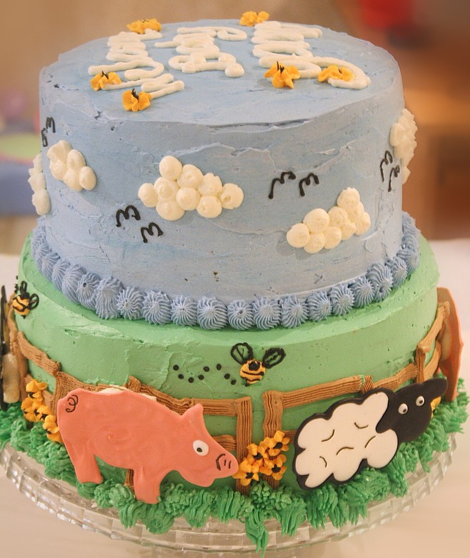 Farm Animal Baby Shower Cake Farm Animal Baby Shower Cake
