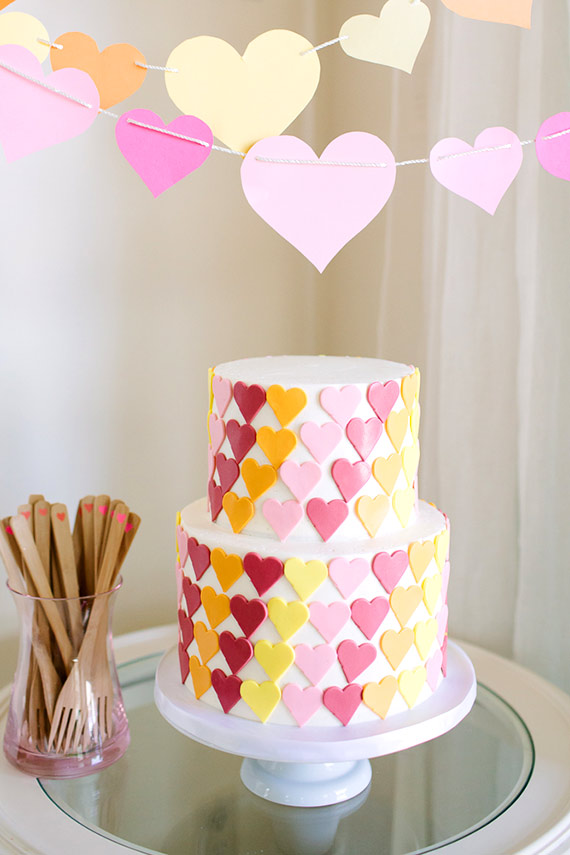 First Birthday Cake Heart