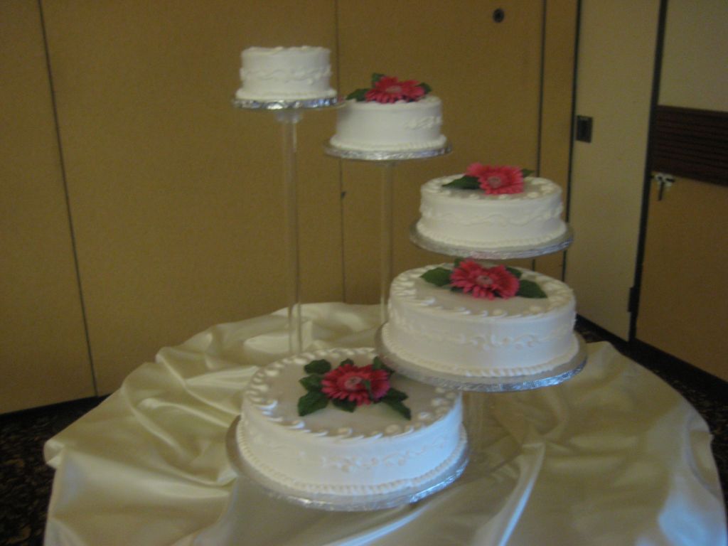 Floating Tiers Wedding Cake