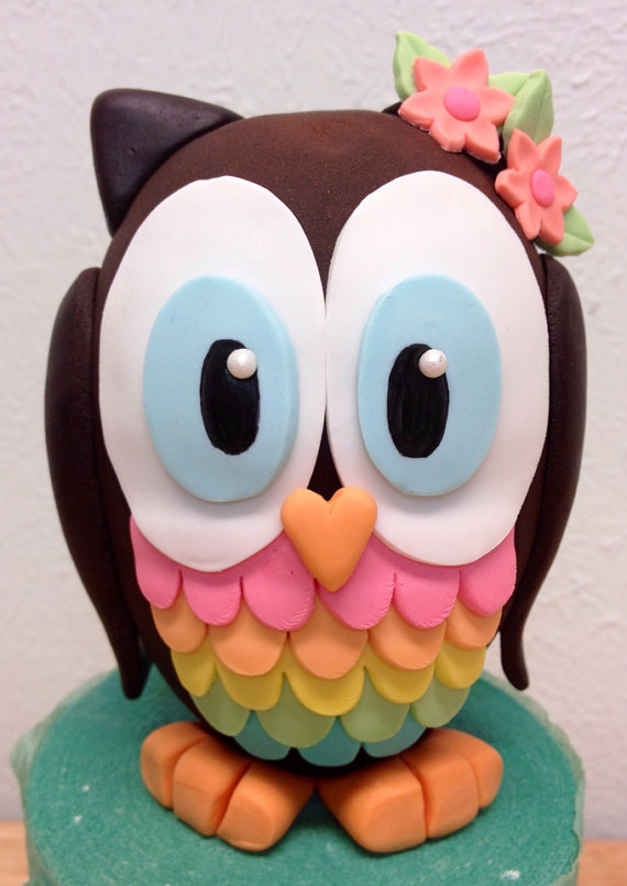 Fondant Owl Cake Topper