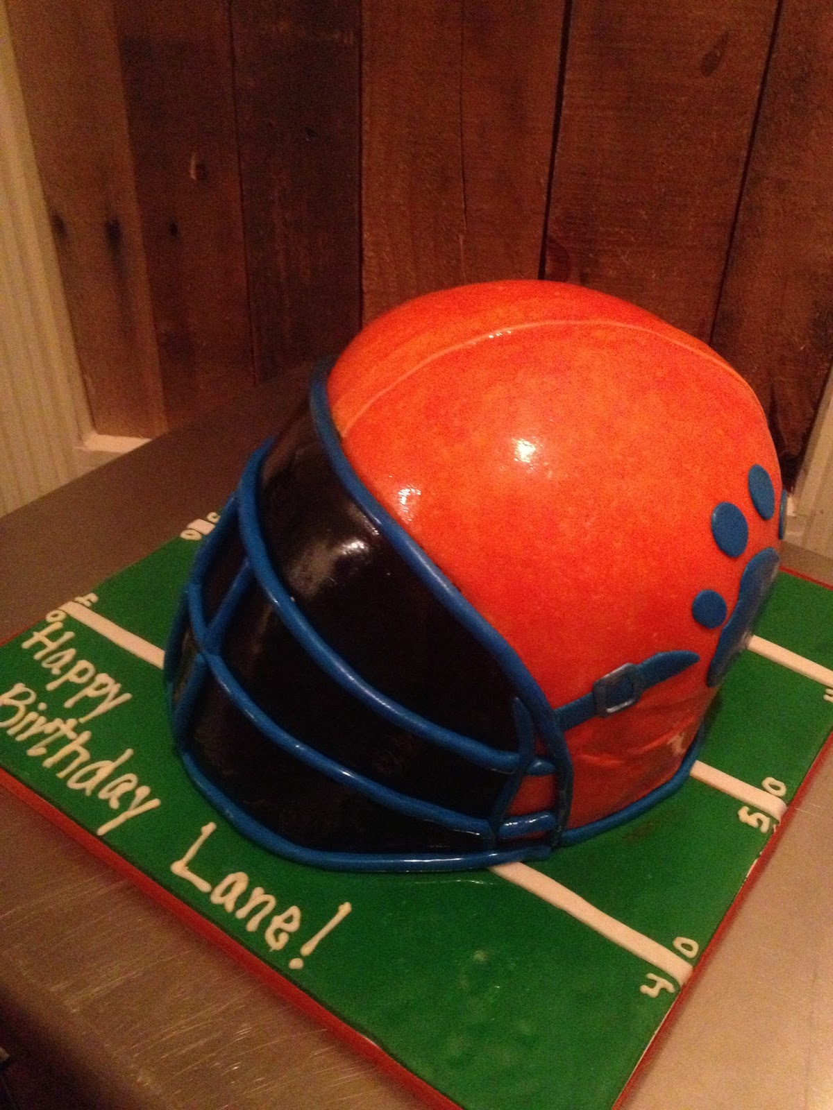 Football Helmet Birthday Cake