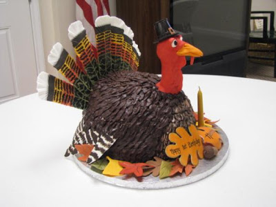 Funny Thanksgiving Turkey Cake