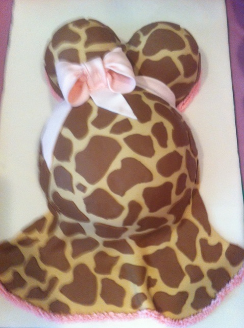Giraffe Print Baby Shower Cake Giraffe Print Baby Shower Cake