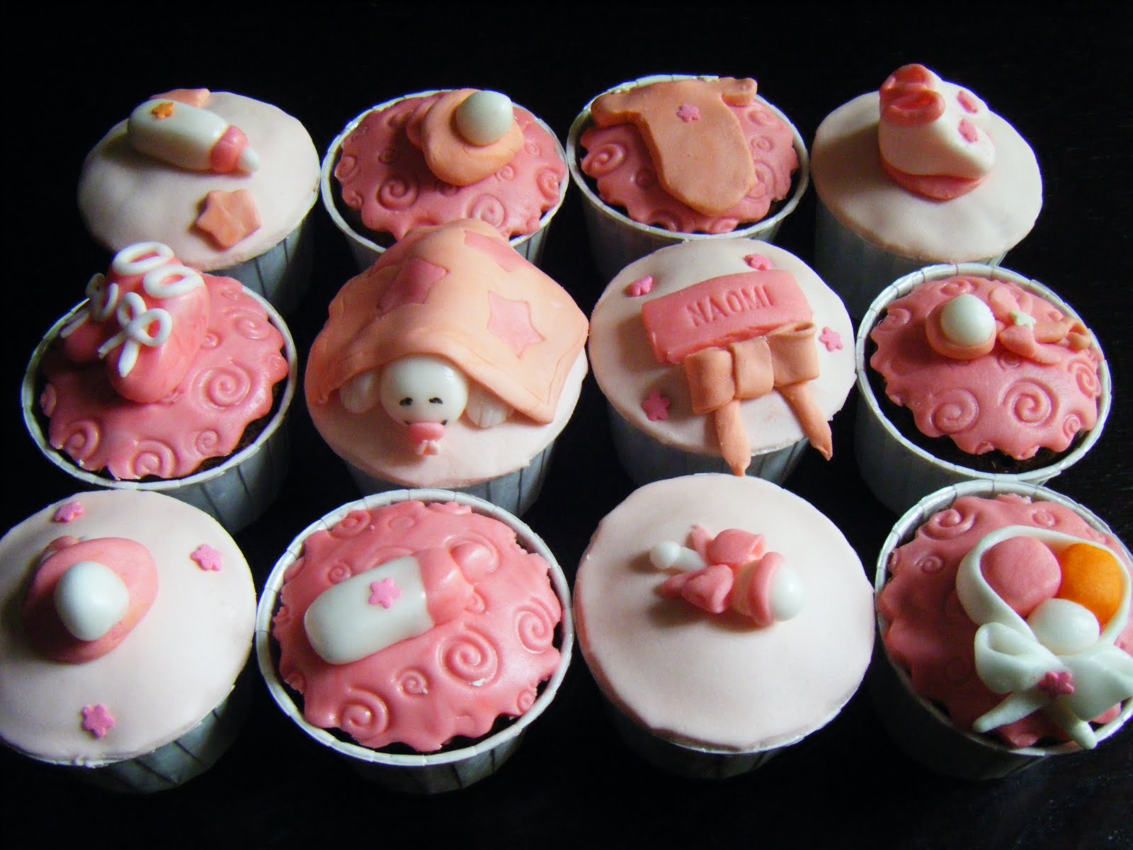 Girl Baby Shower Cake & Cupcakes